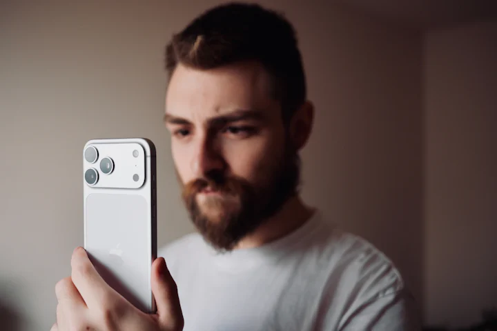Person using a smartphone